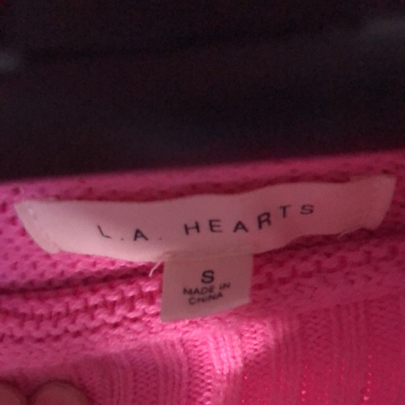 LA HEARTS -Pink crop sweater in great condition - Picture 4 of 5
